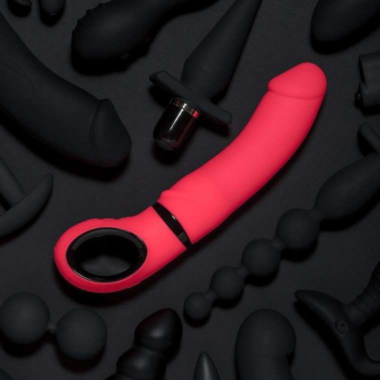 Wellness-focused product flat lay featuring Lovenjoy’s most popular vibrators