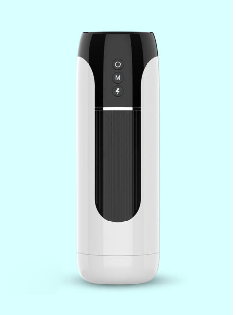 waterproof male masturbator cup with soft textured sleeve and easy clean open design