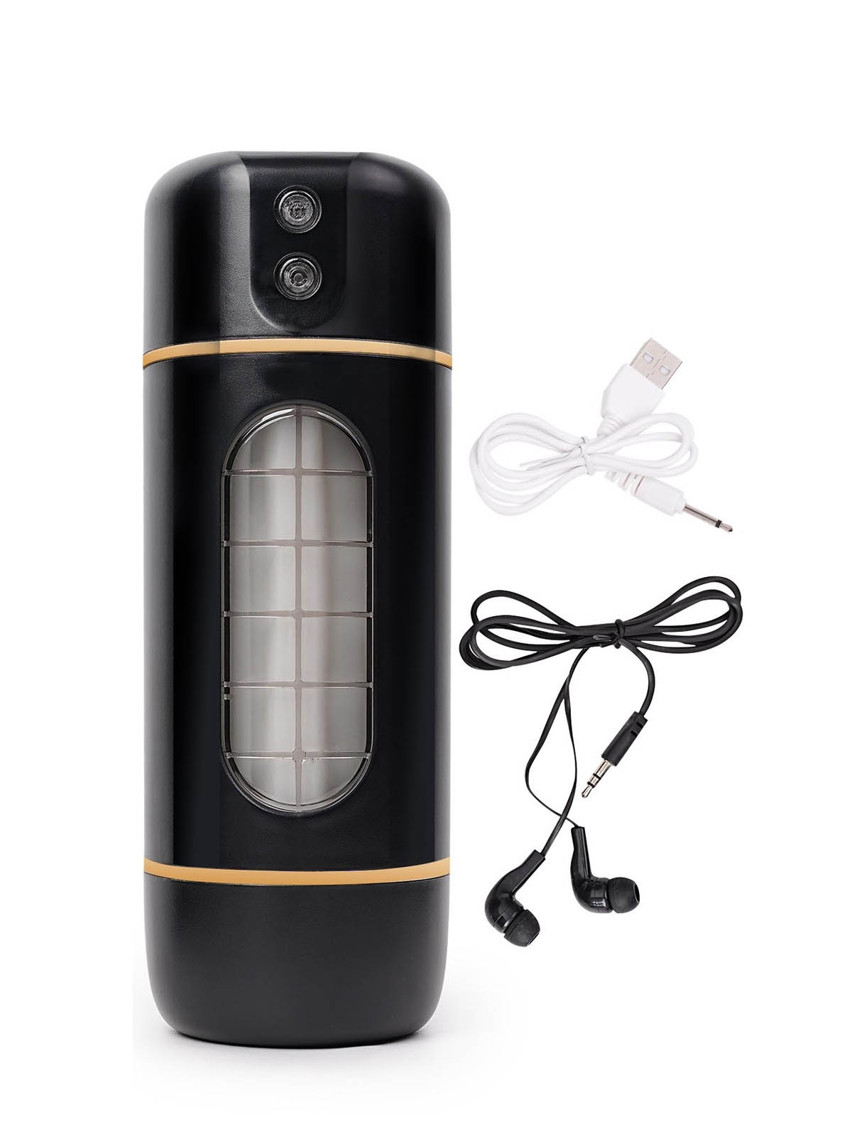 men’s rechargeable pleasure cup with realistic soft sleeve and suction stimulation design