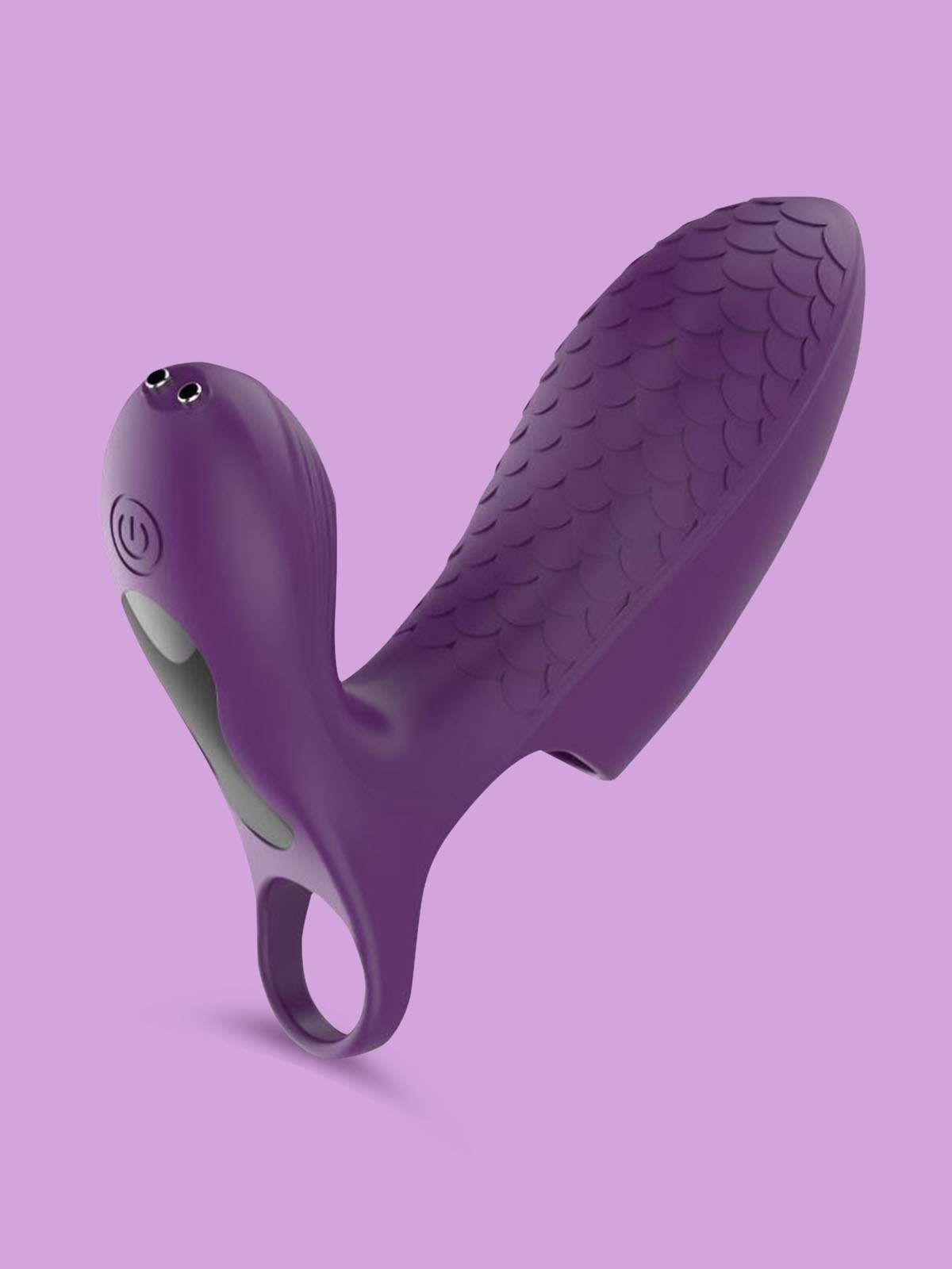 Upgraded 2-in-1 Dual Motor Personal Massager - Ergonomic C-Shaped Purple Silicone Vibrator for Simultaneous Clitoral and G-spot Stimulation