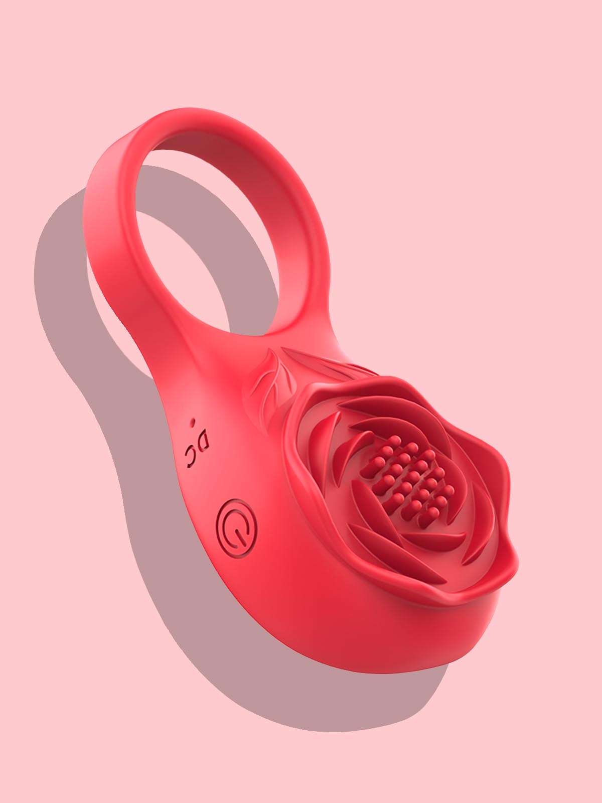 Couples Vibrating Ring – Rose Locking Adult Toy for Intimate Pleasure