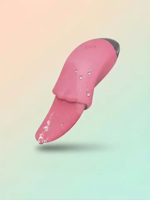 Lovenjoy realistic tongue licking vibrator with flexible soft tongue and dark red handle – buy online India